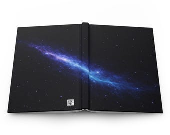 Electric Indigo Lightstream Journal, Diagonal Galaxy Notebook, Cosmic Energy Writing Diary