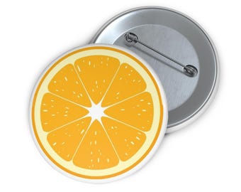 Orange Slice Enamel Pin, Citrus Fruit Button, Summer Accessory, Fun Gift Idea