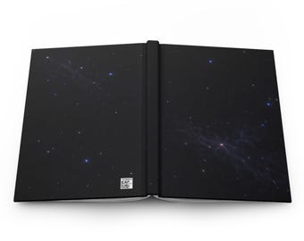Sparse Void Galaxy Dust Journal, Minimalist Space Notebook, Dark Academia Diary, Cosmic Gift