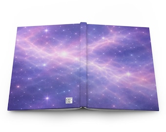 Soft Drift Galaxy Dust Journal, Calm Cosmic Notebook, Meditative Starry Diary