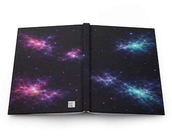 Fractured Nebula Galaxy Dust Journal, Cosmic Space Notebook, Abstract Star Diary, Celestial Gift