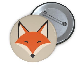 Räv emaljnål, söt djurknapp, minimalistisk skogsmärke, present till naturälskare