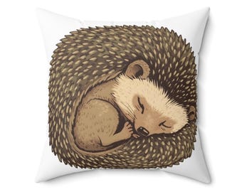 Cozy Hedgehog Pillow, Cute Animal Decor, Nursery Cushion, Gifts for Hedgehog Lovers, Relaxing Home Accent, Kid's Room