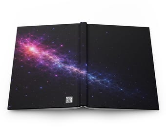 Asymmetrical Drift Galaxy Dust Journal, Modern Space Notebook, Artistic Cosmic Diary, Celestial Gift