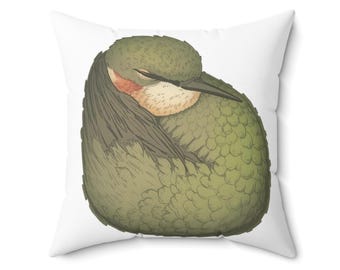 Cozy Hummingbird Pillow, Nature Decor, Gift for Bird Lovers, Home Accents, Living Room Cushion, Eco-Friendly Home