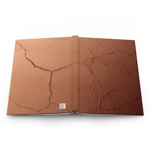 Terracotta Pottery Texture Journal, Rustic Earth-Tone Notebook, Minimalist Writing Diary, Matte Textured Cover