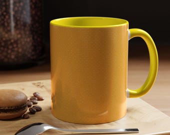 Minimalist Yellow Dot Mug, Elegant Ceramic Coffee Cup, Modern Tea Cup, Stylish Kitchen Decor, Gift for Design Lovers