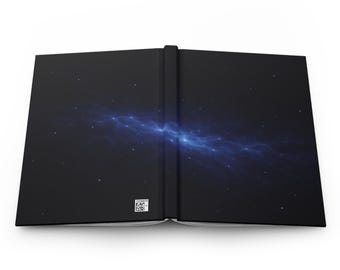 Cosmic Blue Silence Journal, Minimal Galaxy Notebook, Deep Blue Space Writing Diary