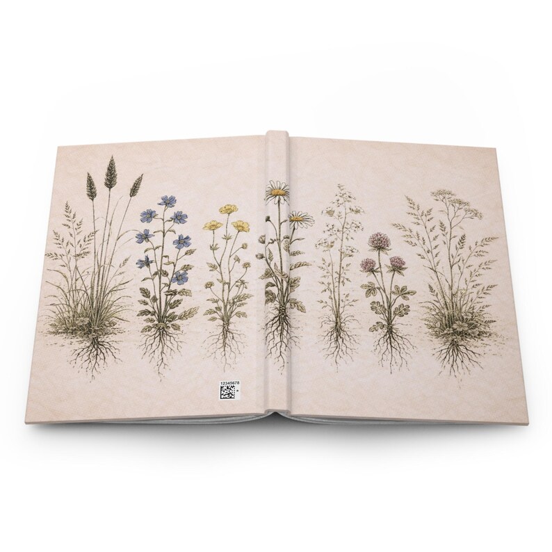 Botanical Study Journal, Vertical Meadow Specimen Illustration, Vintage ...