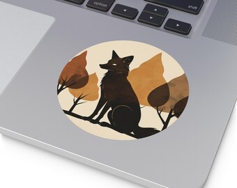 Fox Vinyl Sticker | Woodland Animal Decal, Rustic Wildlife, Laptop & Bottle Decor