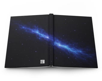 Midnight Sapphire Rift Journal, Galaxy Split Notebook, Indigo Space Writing Diary