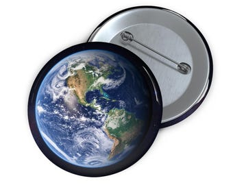 Earth Enamel Pin, Planet Accessory, Cute Astronomical Gift
