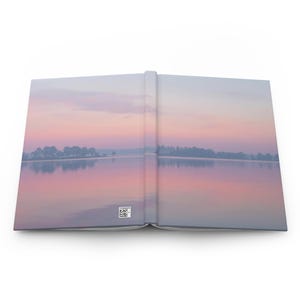 Evening Reflection Hardcover Journal, Dusk Notebook, Calm Writing Diary, Minimal Gift for Writers