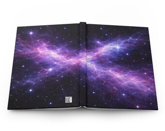 High Contrast Galaxy Dust Journal, Dramatic Starry Notebook, Cosmic Writing Diary