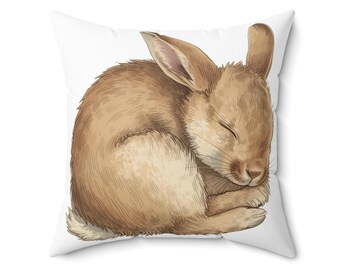 Almohada de conejito acogedora, linda decoración de conejo, regalo para amantes de los animales, decoración de Pascua para el hogar, cojín para guardería, decoración para habitación infantil