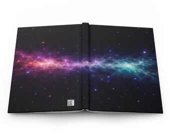 Horizontal Band Galaxy Dust Journal, Starfield Space Notebook, Cosmic Writing Diary, Astronomy Gift