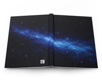 Sapphire Drift Galaxy Dust Journal, Blue Space Notebook, Cosmic Writing Diary, Celestial Star Journal
