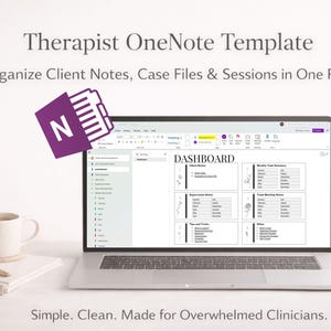 Therapist OneNote Template | SOAP Notes Template | Client Case Management System | Mental Health Planner | Social Worker Organizer