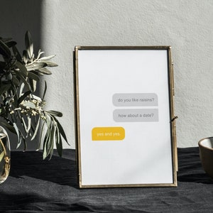 Text Message Exchanges | Custom Text Message Digital Print | Online Dating Text Print | Bumble, Tinder, Hinge