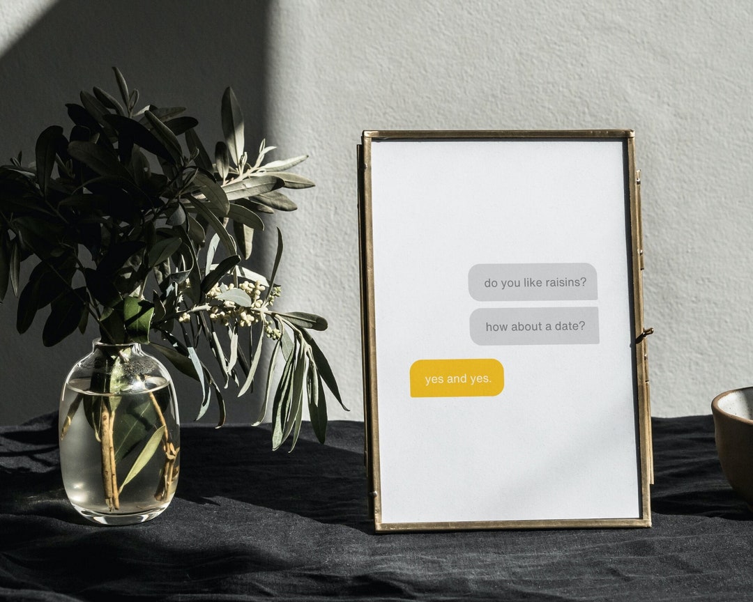 Printed Writing Message Custom Text Message Digital Print | Text Message Exchanges | Online ...