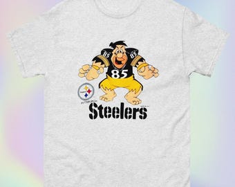 Pittsburgh Steelers Vintage Fred Flintstone Classic NFL Football T Shirt