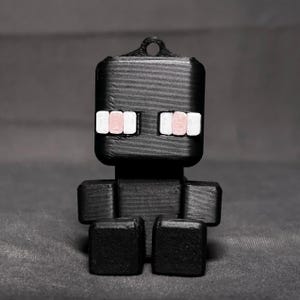 Cube Baby | Enderbaby Fidget Keychain - 3D Printed Mini Minecraft Enderman Collectible Figurine Clicker