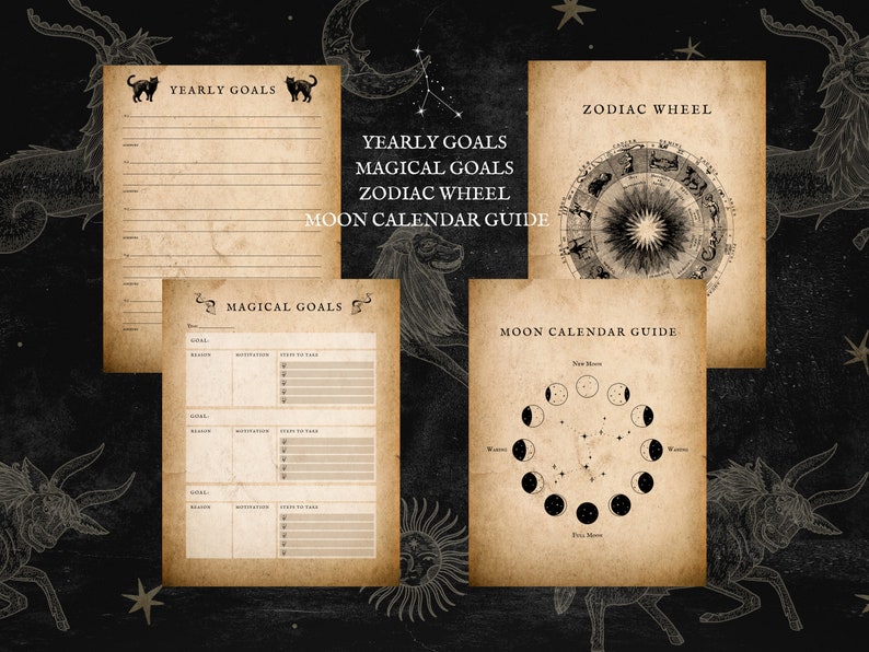 WITCHY PLANNER Printable: Undated Witchy Digital Planner iPad Digital ...