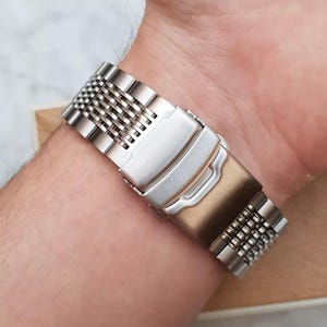 Solid Mesh Style Stainless Steel Watch bracelet / Watch band 18mm 20mm 22mm