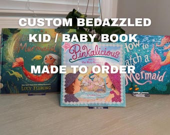 Libro infantil/bebé personalizado con adornos brillantes (¡Hecho por encargo!)
