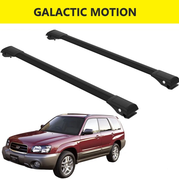 To match with Subaru Forester SG 2002-2008 Roof Rack Cross Bars Rails Black 2pcs-Luggage Rack Carrier Flush-mounted Roof Rails Aluminum