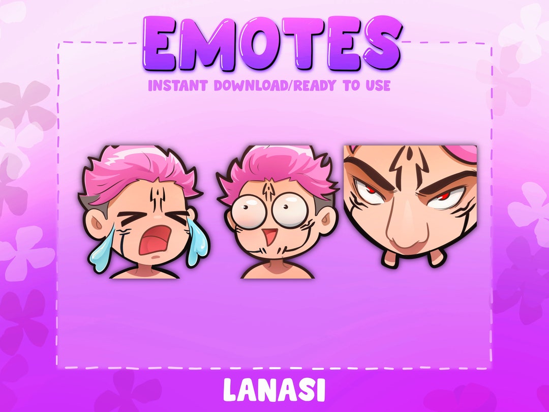 SUKUNA Jujutsu Kaisen Anime Cute Chibi Emotes Twitch Emotes - Etsy