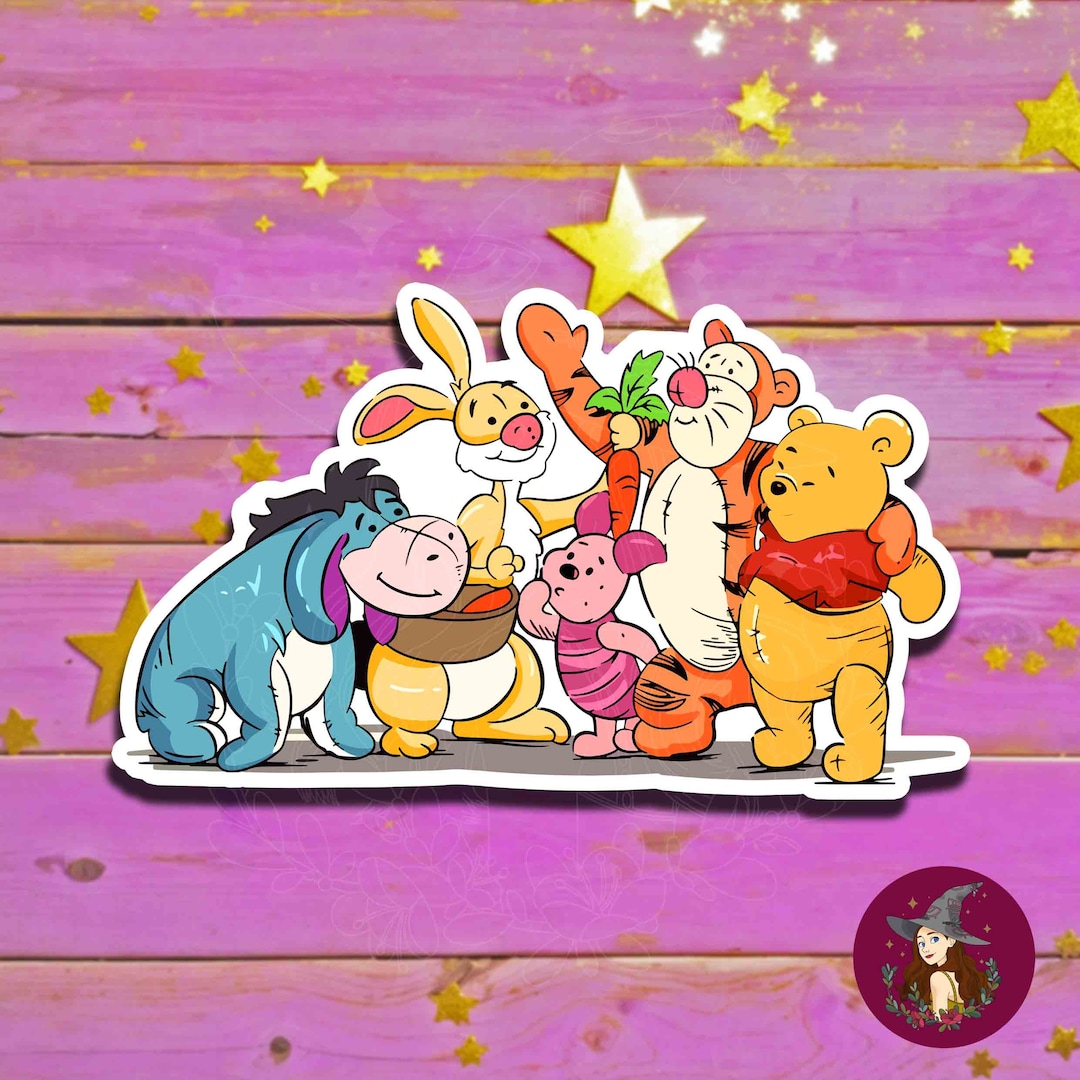 Winnie the Pooh Vinyl Sticker - Etsy