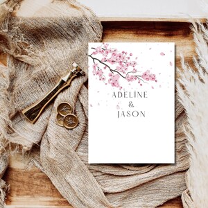 Sakura wedding invitation | Cherry blossom romantic invitation | Chic wedding bundle | Blooms wedding set| Printable wedding  invitations