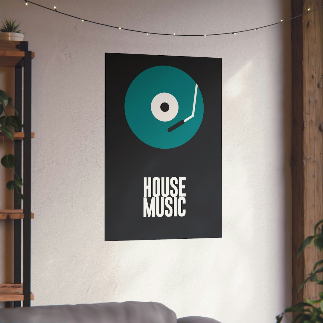 House Music Record Poster Etsy