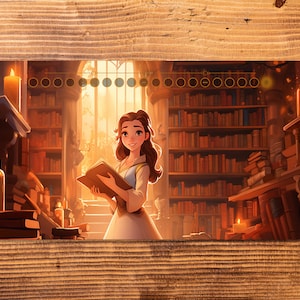 Hermoso tapete de juego de gusano de libro - Tapete de juego cosido compatible con Disney Lorcana