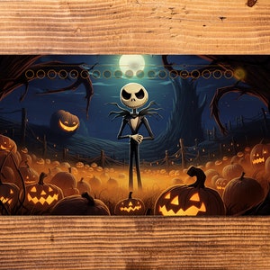 Tapete de jogo Pumpkin King - Tapete de jogo costurado compatível com Disney Lorcana