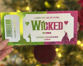 Personalised 'Wicked' Musical Foil Gift Voucher / Ticket