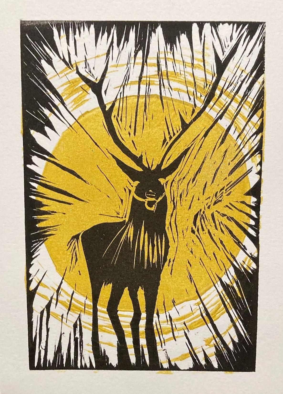 日本未入荷-4サイズ♪ウォールアート-Elk Deers Deer Elk Prints