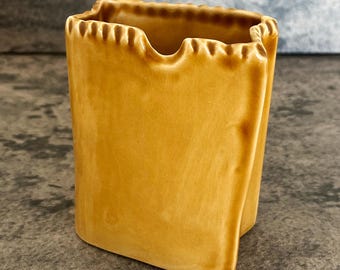 PAPER BAG // Rare Vintage Ceramic Vase
