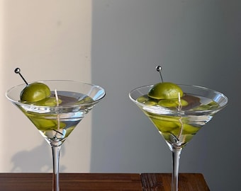 Dirty Martini Candle: Gel Wax with Beeswax Olive | 8 oz | USA | 1 ct