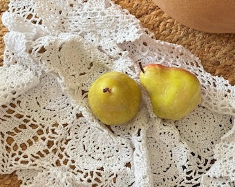 Realistic Pear Candle: Hand-Poured Fruit Candle 1ct