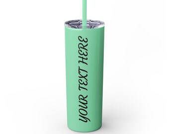 Gepersonaliseerde magere beker met rietje, 20oz