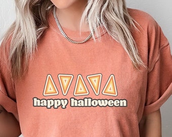Happy Halloween Candy Corn Retro Vibe Herfstvakantie T-shirt