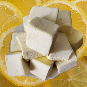 Gourmet Lemon Curd  Marshmallows. Sweet, decadent and melt in your mouth.