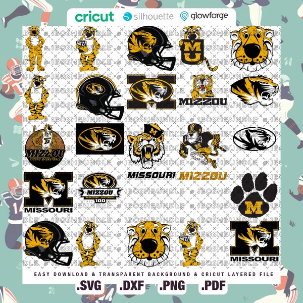 Team 14 - Missouri University SVG, Tigers SVG, College, Leichtathletik, Fußball, Basketball, MU, Mama, Papa, Spieltag, einfacher Download