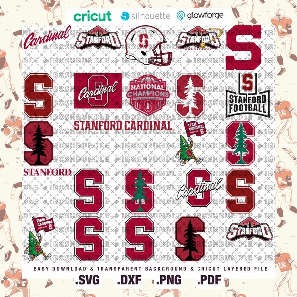 Team 27 - Stanford University SVG, Cardinal SVG, College, Athletics, Football, Basketball, Mom, Dad, Game Day, Easy Download