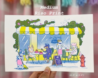 Limited Risograph Print: Dog Cafe, Signed