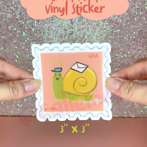 Snail Mail Clear Die Cut Vinyl Sticker