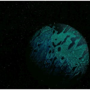 Green planet Spray Paint Space Art