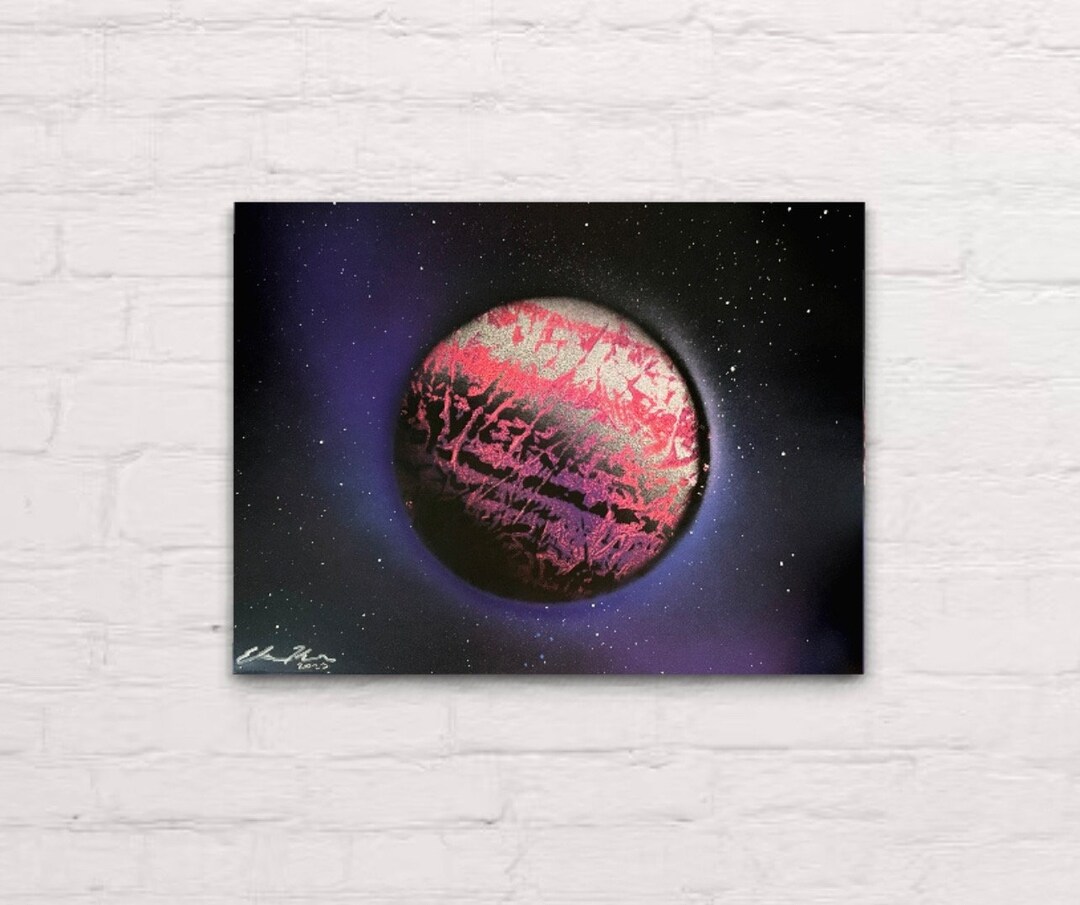 Spray Paint Art/ Wall Art / Space Art/ Galaxy Art/ Street Art Etsy